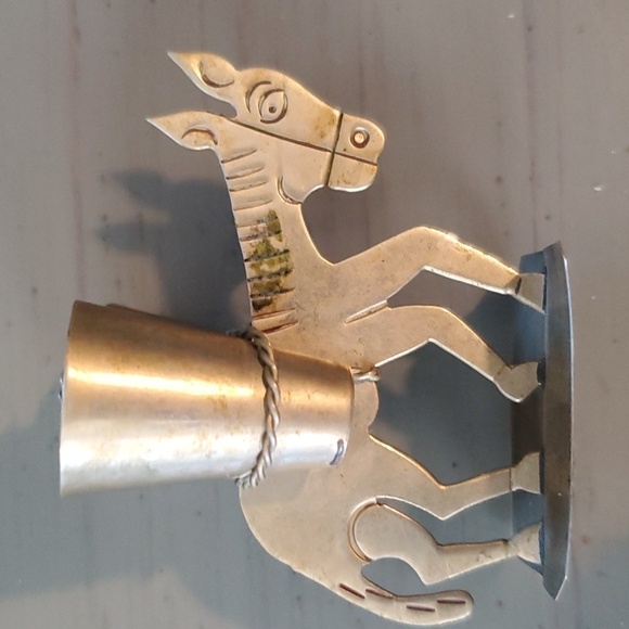 Alpaca Donkey Silver Double Toothpick Holder Vintage - Picture 2 of 12